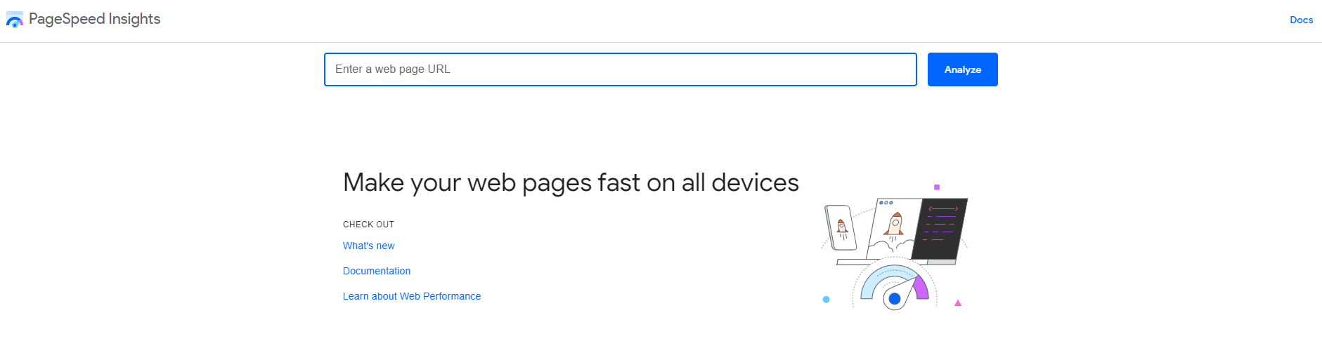 Test your website’s speed with Google’s PageSpeed Insights tool